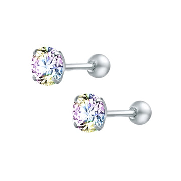 ZS 2020 CZ Stud Earings Set For Women 3 Pairs Stainless Steel Earrings Set Fashion Style Crystal Earrings Jewelry daiiibabyyy